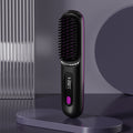 2‑in‑1 Wireless Hair Straightener & Curler Brush, Fast Heating, Portable USB Hair Styling Comb